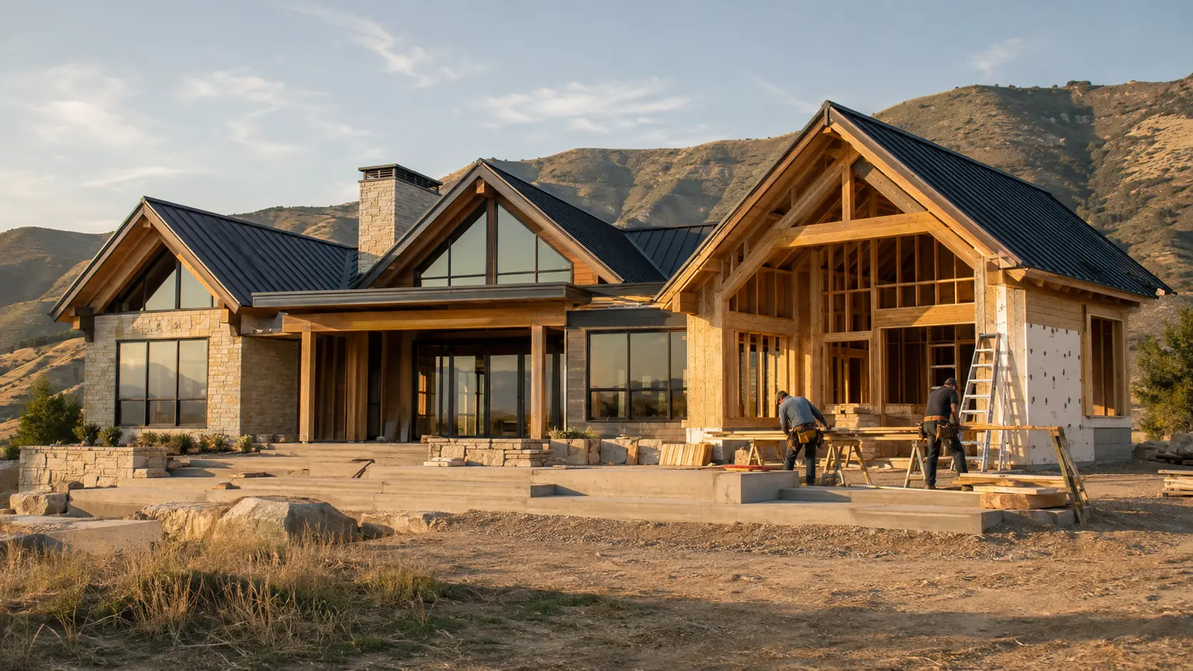 Custom home under construction in Idaho's Treasure Valley